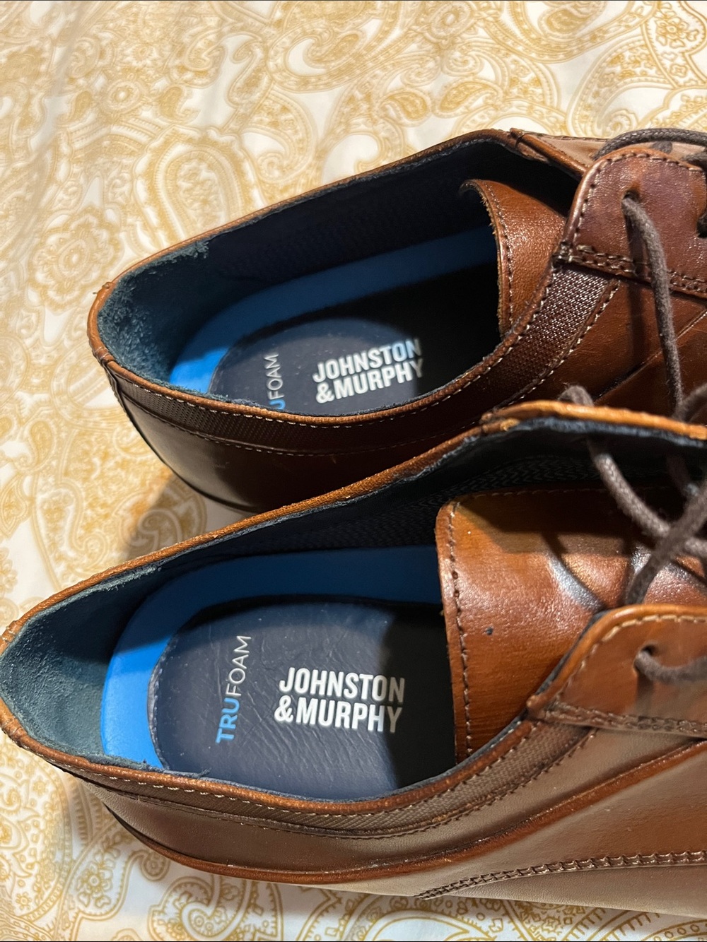 Johnston & Murphy Brown Leather Derby Shoes - Picture 8 of 8